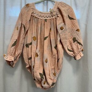 Floral Peach Kids Matching Set